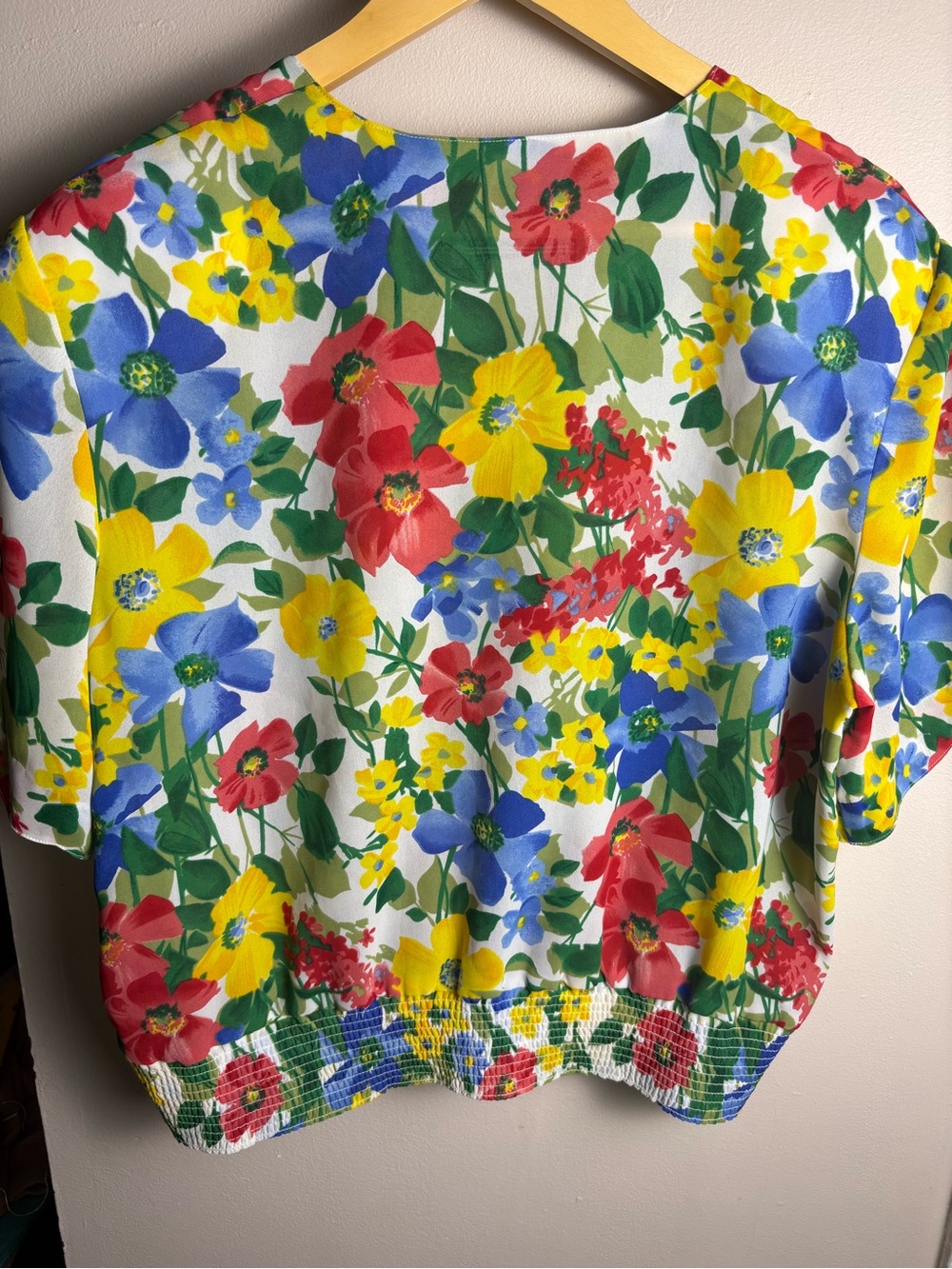 Vintage Multicolour Floral Button-Up Blouse Size 14 - Picture 6 of 7